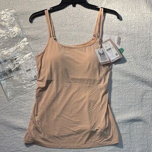 Amoena Valletta Tan Camisole with Built-in Bra, Large, NWT, Prosthetic Ready